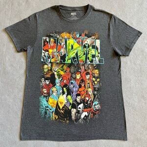 Marvel MCU Men’s T-Shirt Gray Size Medium Multi Hero Group